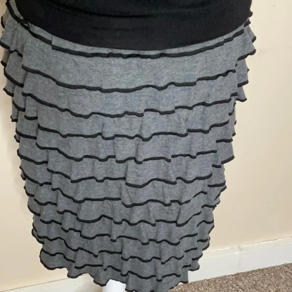 Weston Wear Black and Gray Layered Ruffle Dress - Picture 8 of 10